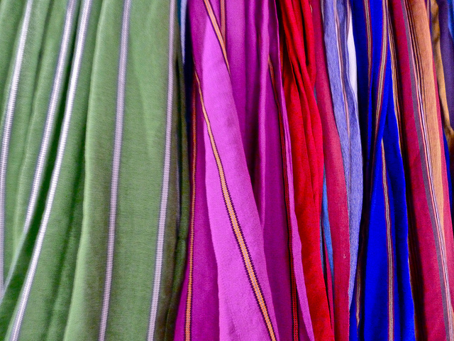 Colorful Hammocks Hanged
