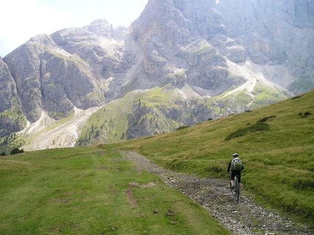 biking on mountain